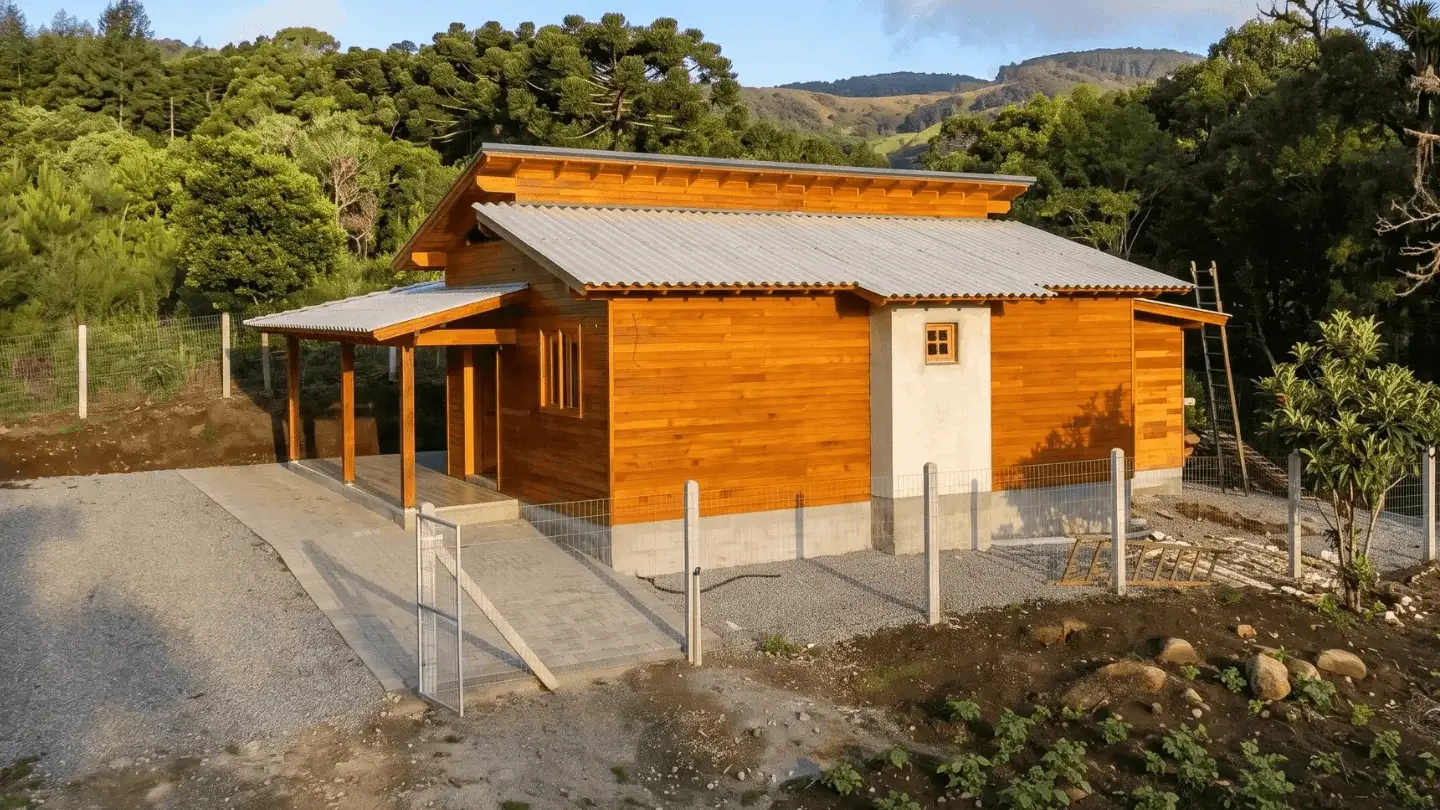 Casa de madeira entregue pela Confiancce em Gramado, RS